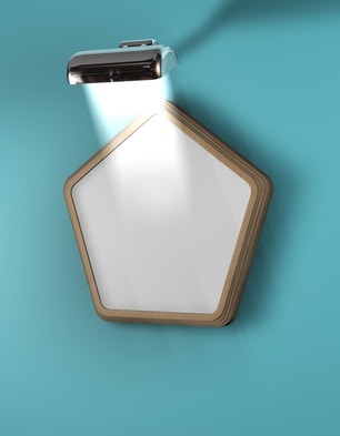 Wanlampe mit Rahmen